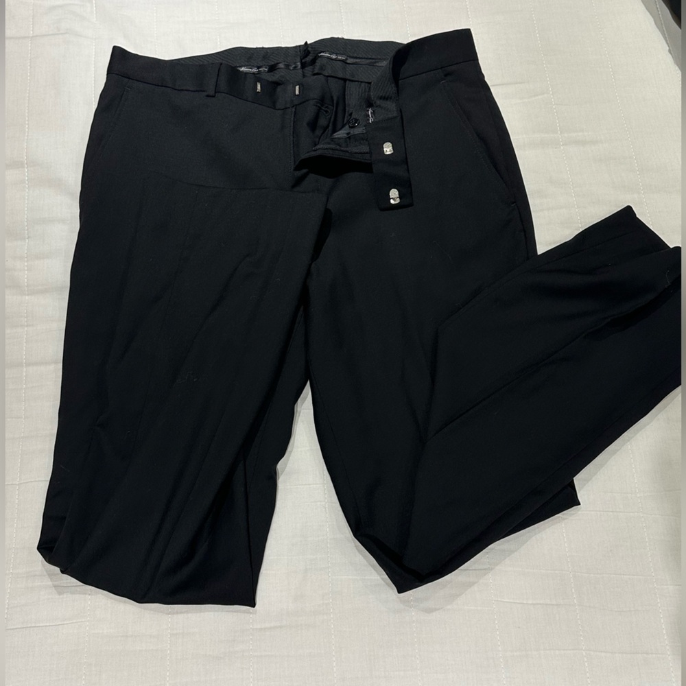 Kenneth Cole Wool Men’s Black Suit pants